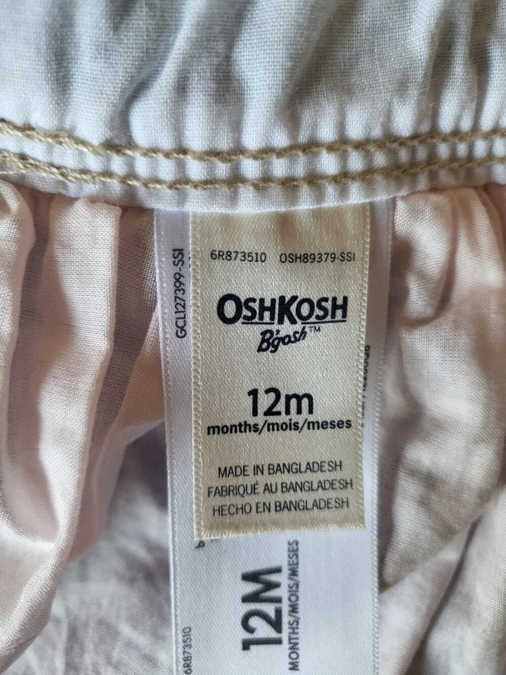 OshKosh Denim Overall Dress with Pink Tulle Sparkle Skirt Size 12M